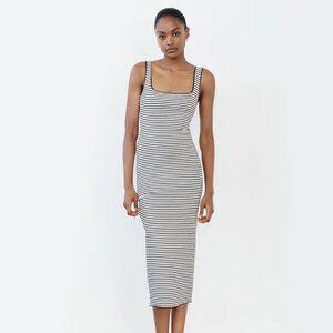 Zara Stretch Knit Midi Dress